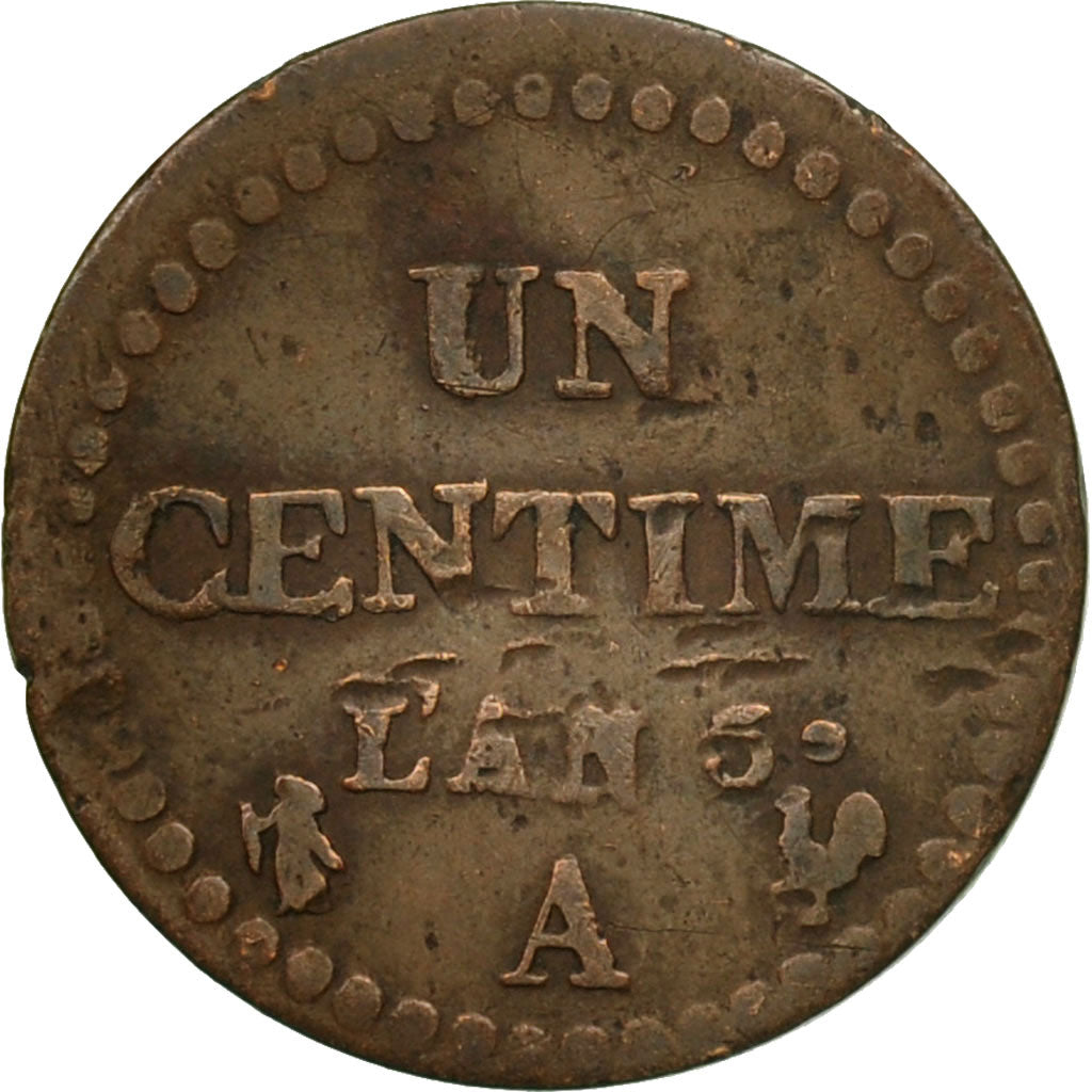 Monnaie, France, Dupré, Centime, AN 6, Paris, TB+, Bronze, KM:646, Le