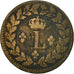 Moneta, Francia, Louis XVIII, Decime, 1815, Strasbourg, B+, Bronzo, KM:701, Le