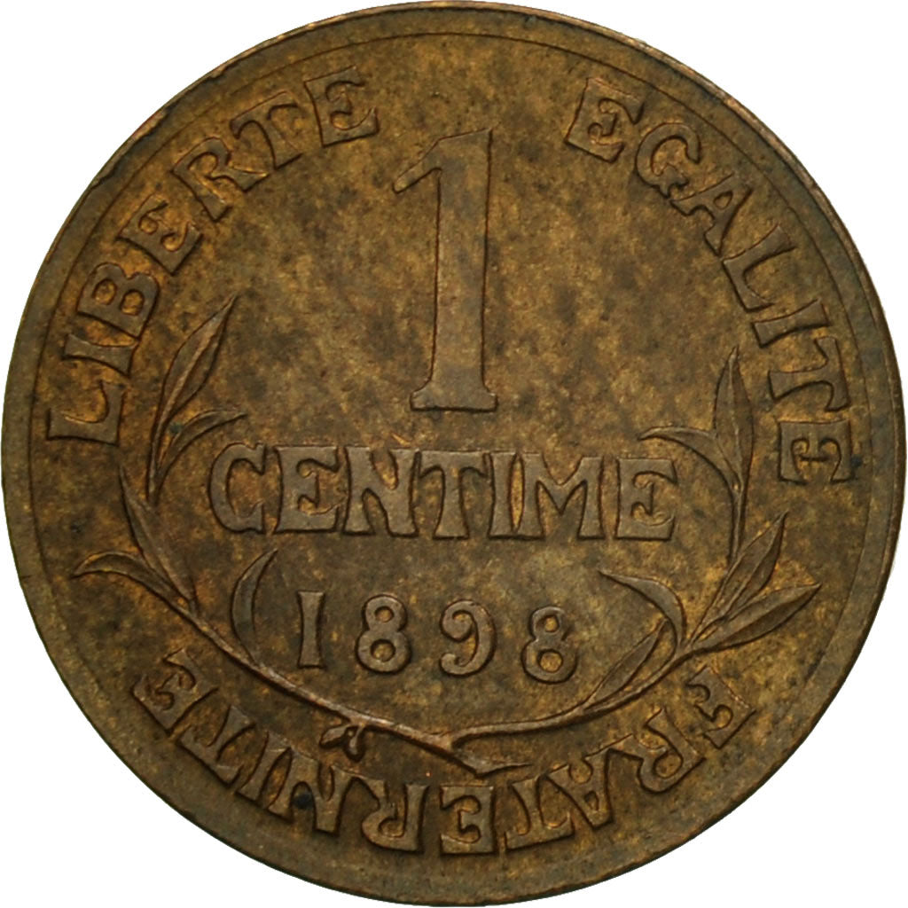 Moneda, Francia, Dupuis, Centime, 1898, Paris, MBC, Bronce, KM:840, Le