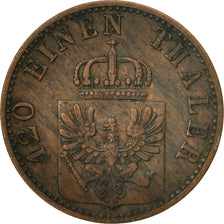 Moneda, Estados alemanes, PRUSSIA, Wilhelm I, 3 Pfennig, 1866, Berlin, BC+