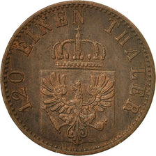 Moneta, Stati tedeschi, PRUSSIA, Wilhelm I, 3 Pfennig, 1868, Vienne, MB+, Rame