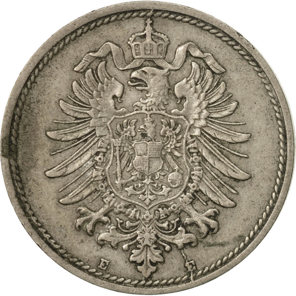 Moneta, GERMANIA - IMPERO, Wilhelm I, 10 Pfennig, 1876, Muldenhütten, MB+