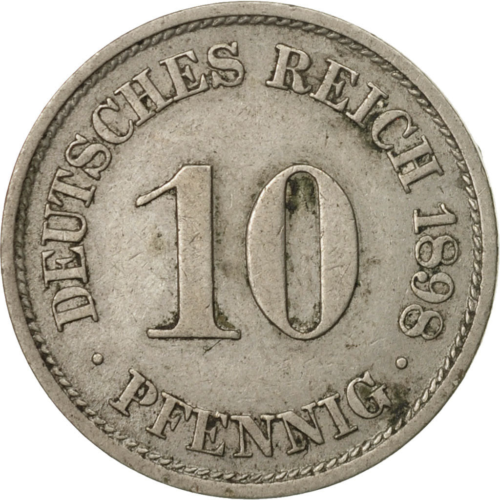 Moneta, GERMANIA - IMPERO, Wilhelm II, 10 Pfennig, 1898, Berlin, MB+
