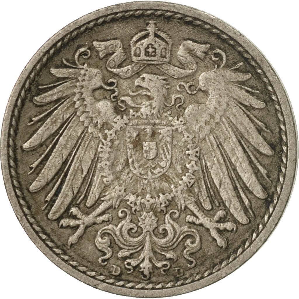 Coin, GERMANY - EMPIRE, Wilhelm II, 5 Pfennig, 1890, Munich, EF(40-45)