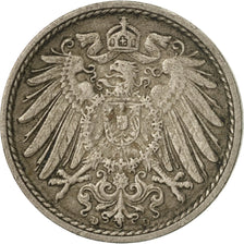 Coin, GERMANY - EMPIRE, Wilhelm II, 5 Pfennig, 1890, Munich, EF(40-45)