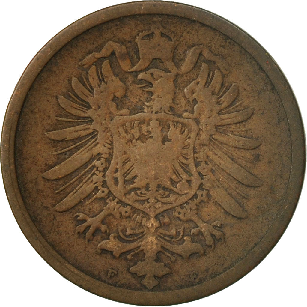 Coin, GERMANY - EMPIRE, Wilhelm I, 2 Pfennig, 1874, Stuttgart, VF(20-25)