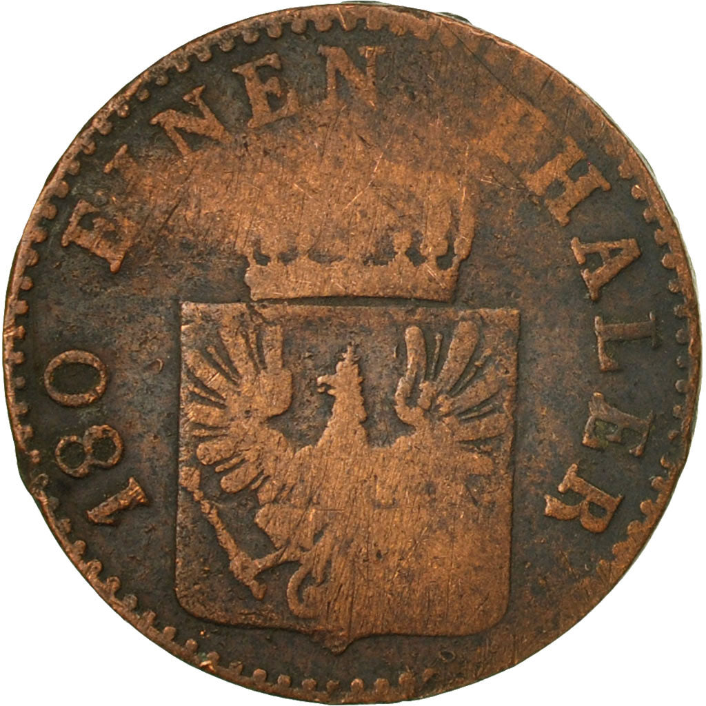 Coin, German States, PRUSSIA, Friedrich Wilhelm IV, 2 Pfennig, 1853, Berlin