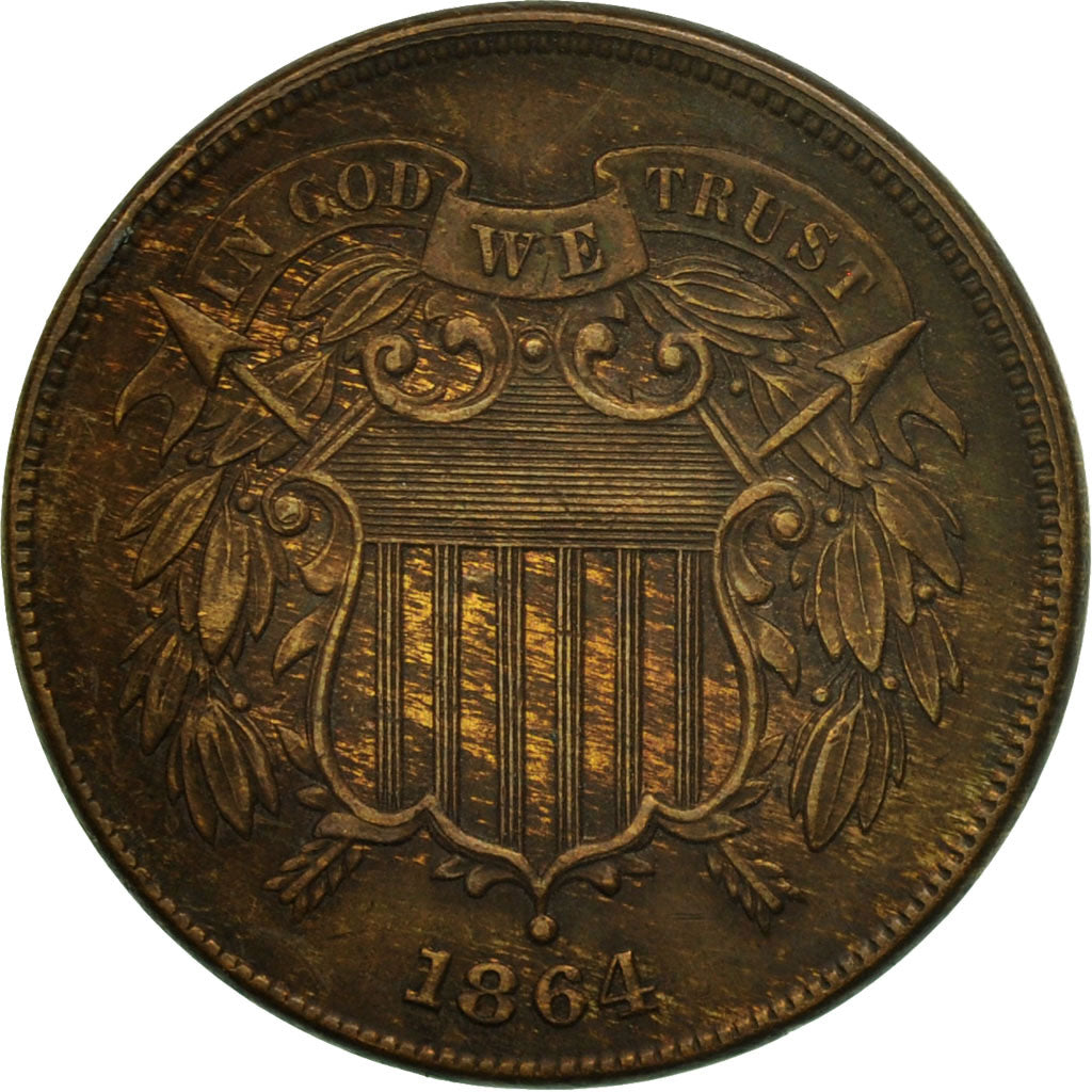 Coin, United States, 2 Cents, 1864, U.S. Mint, Philadelphia, EF(40-45)
