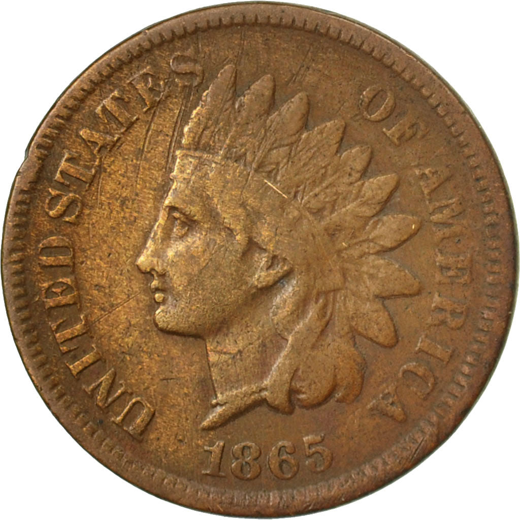 Coin, United States, Indian Head Cent, Cent, 1865, U.S. Mint, Philadelphia