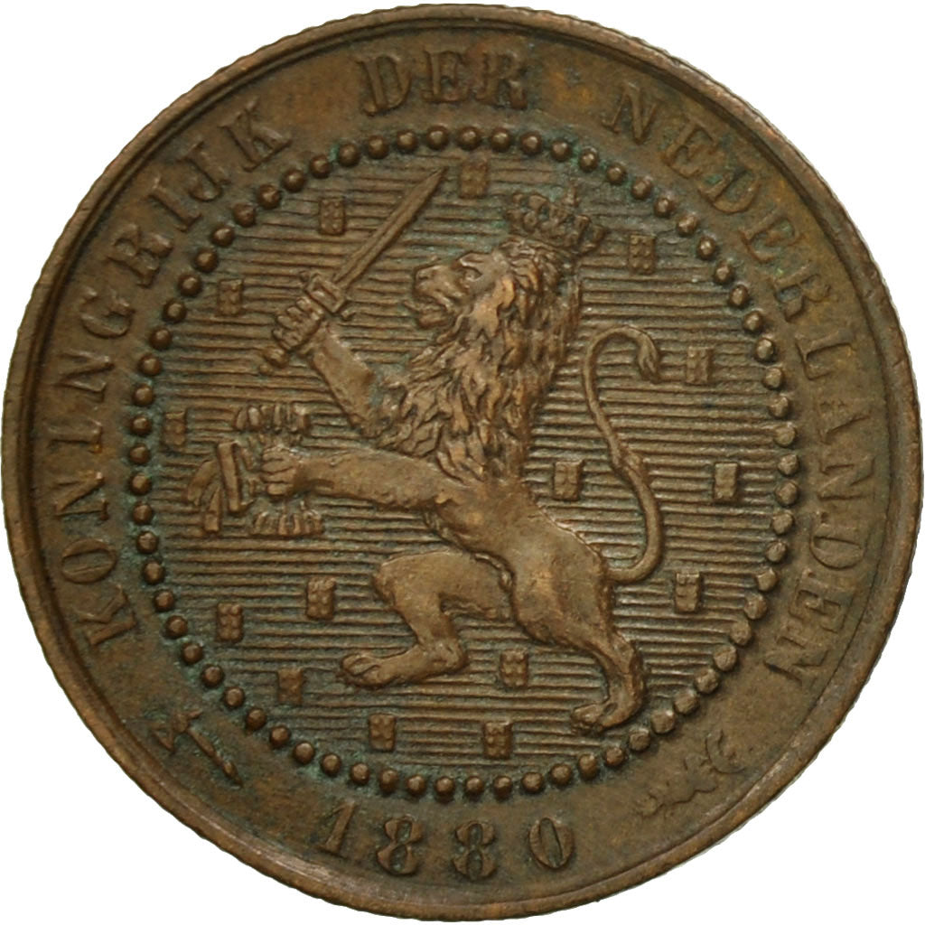Coin, Netherlands, William III, Cent, 1880, EF(40-45), Bronze, KM:107.1