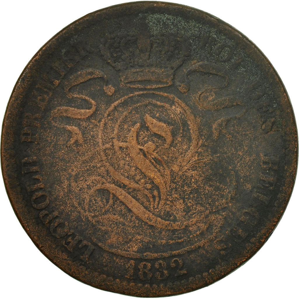 Coin, Belgium, Leopold I, 10 Centimes, 1832, VG(8-10), Copper, KM:2.1