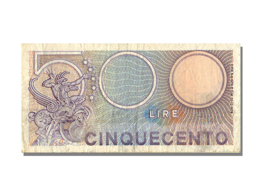 Italy, 500 Lire, 1976, 1976-12-20, EF(40-45)
