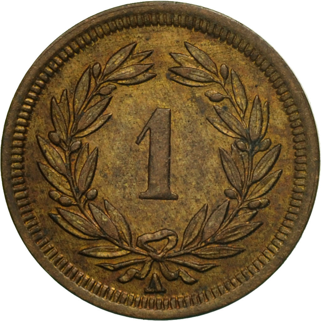 Coin, Switzerland, Rappen, 1851, Bern, EF(40-45), Bronze, KM:3.1