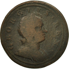 Coin, Great Britain, George I, 1/2 Penny, 1724, VG(8-10), Copper, KM:557
