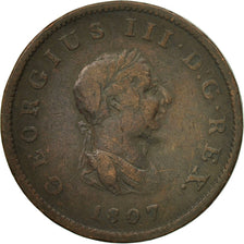 Monnaie, Grande-Bretagne, George III, 1/2 Penny, 1807, B+, Cuivre, KM:662