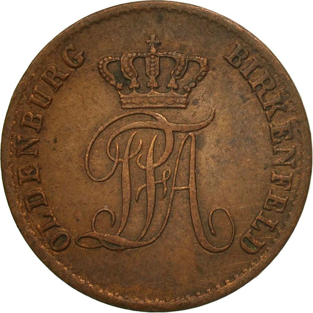 Coin, German States, BIRKENFELD, Paul Friedrich August, 2 Pfennige, 1848