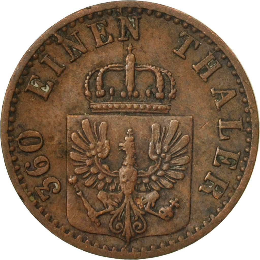 Coin, German States, PRUSSIA, Wilhelm I, Pfennig, 1868, Berlin, EF(40-45)
