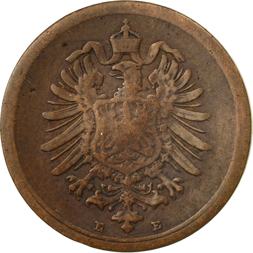Moneda, ALEMANIA - IMPERIO, Wilhelm I, Pfennig, 1875, Dresden, MBC, Cobre, KM:1