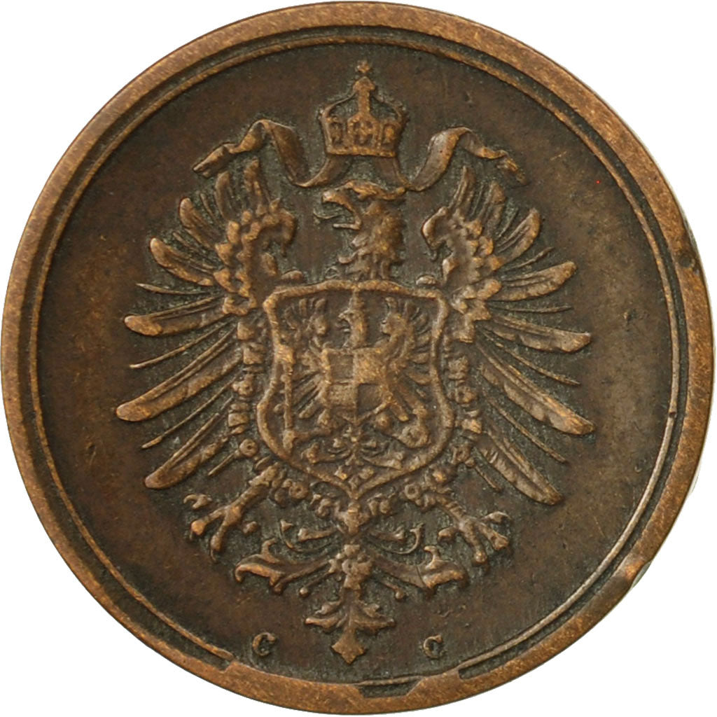 Moneda, ALEMANIA - IMPERIO, Wilhelm I, Pfennig, 1876, Frankfurt, MBC, Cobre
