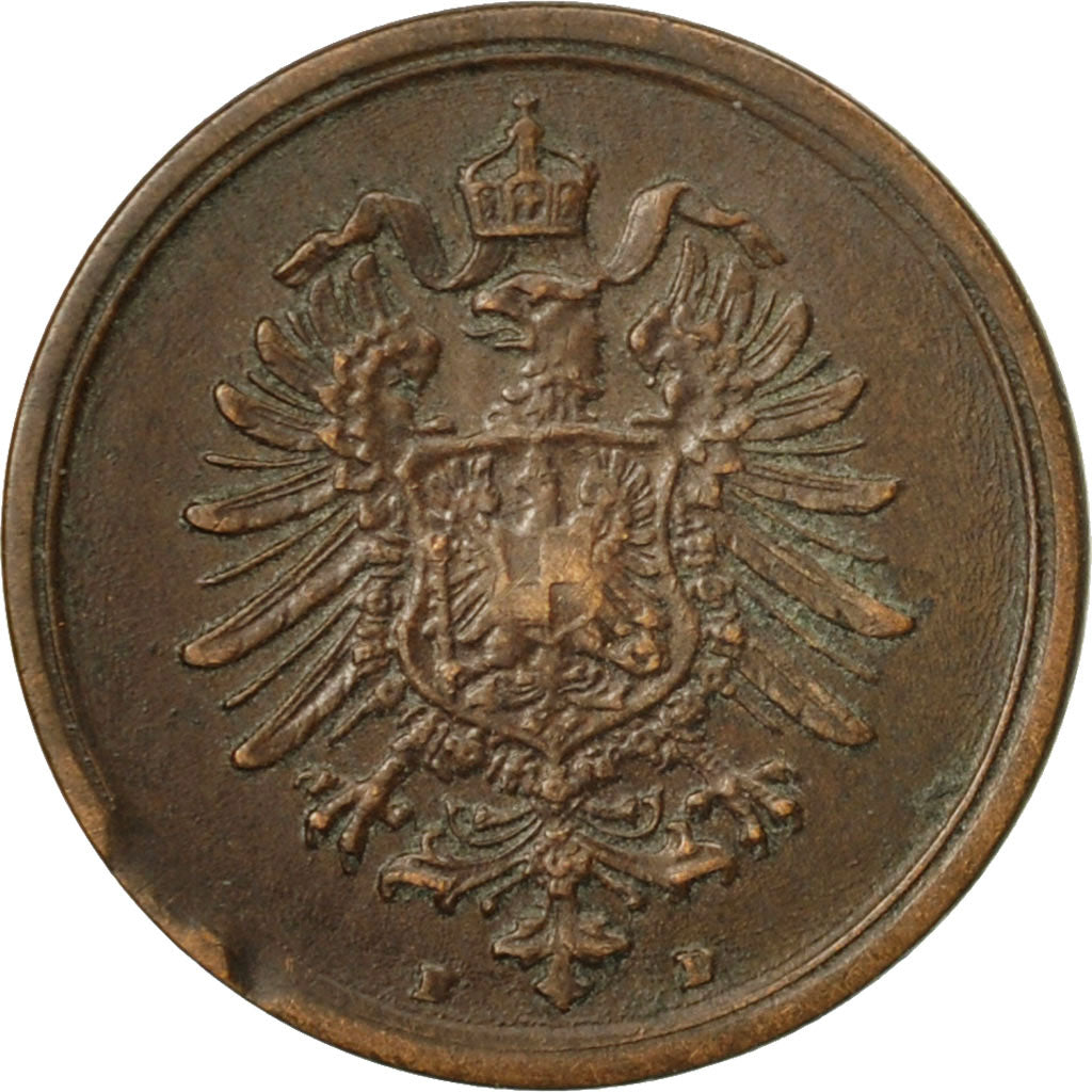 Coin, GERMANY - EMPIRE, Wilhelm I, Pfennig, 1887, Munich, EF(40-45), Copper