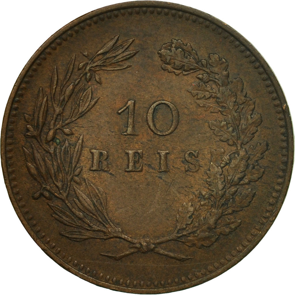 Münze, Portugal, Carlos I, 10 Reis, 1891, Portugal Mint, SS, Bronze, KM:532