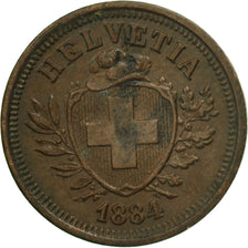 Coin, Switzerland, Rappen, 1884, Bern, EF(40-45), Bronze, KM:3.1