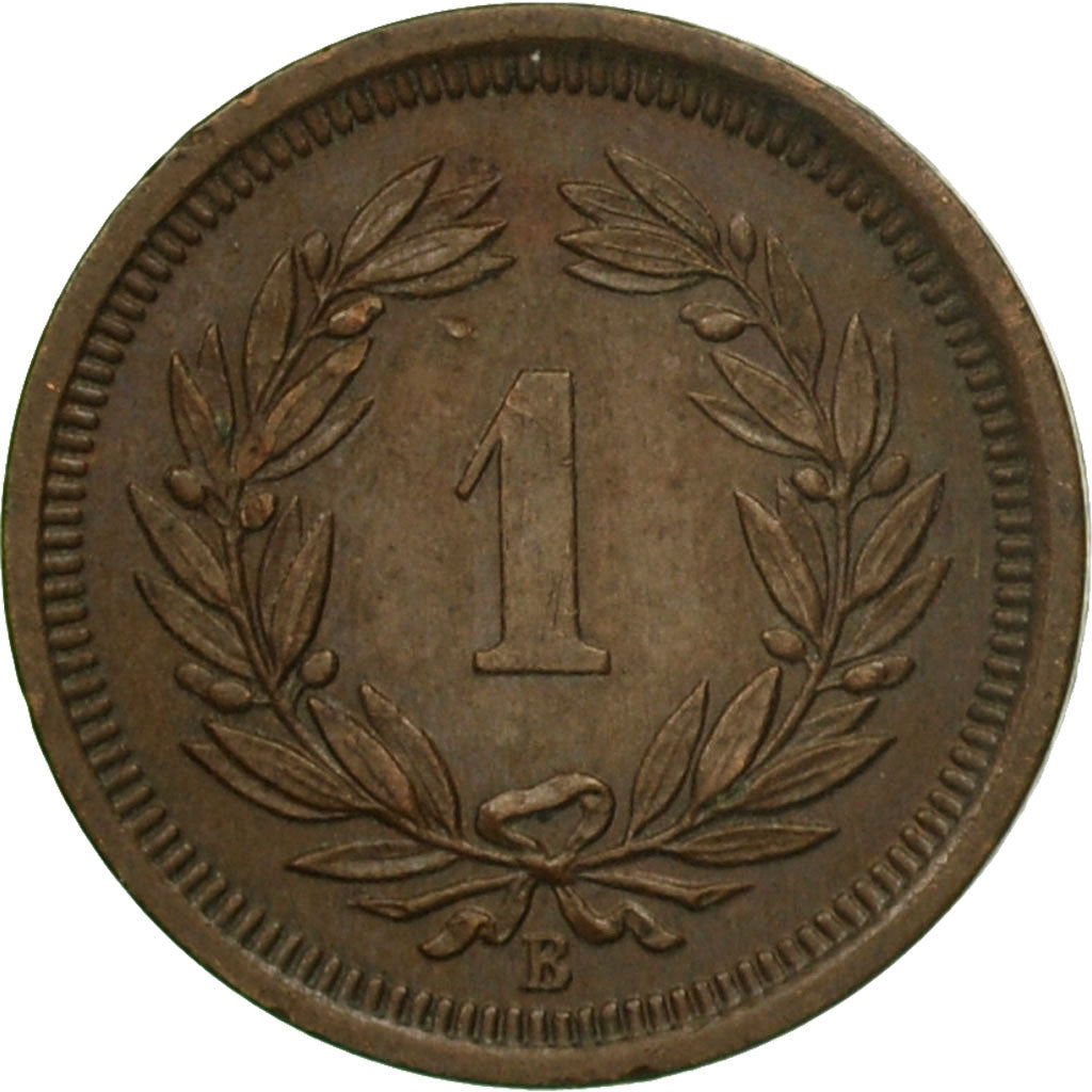 Coin, Switzerland, Rappen, 1884, Bern, EF(40-45), Bronze, KM:3.1