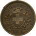 Moneda, Suiza, Rappen, 1879, Bern, BC+, Bronce, KM:3.1