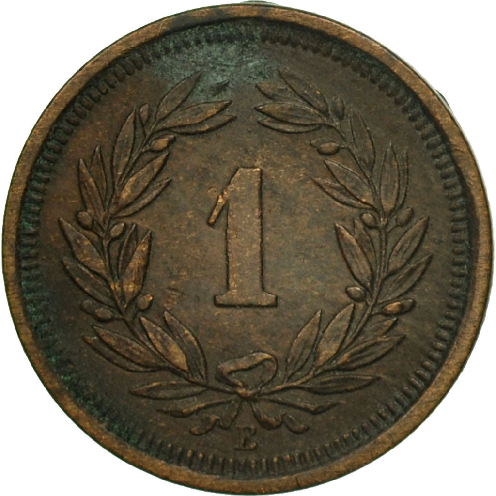 Moneda, Suiza, Rappen, 1879, Bern, BC+, Bronce, KM:3.1