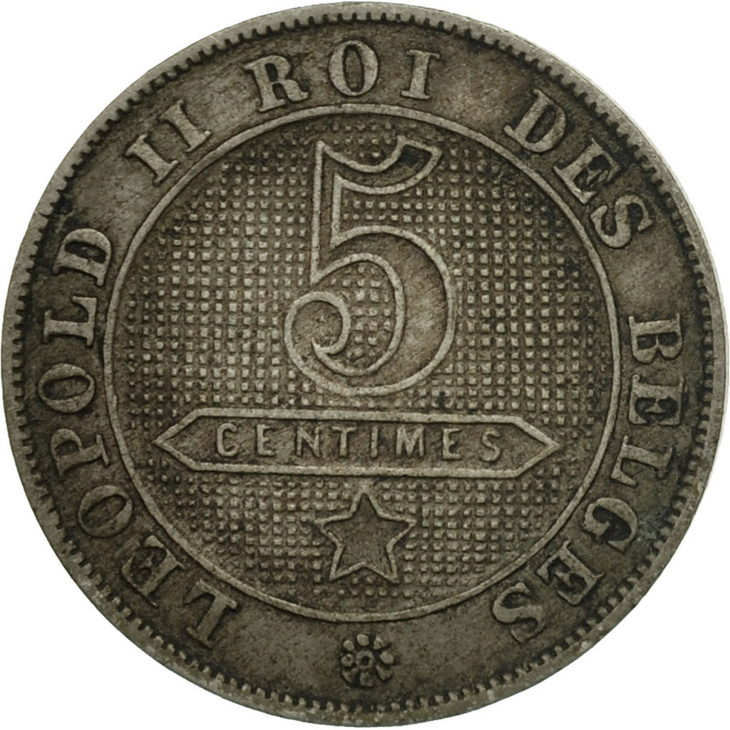 Coin, Belgium, Leopold II, 5 Centimes, 1894, VF(20-25), Copper-nickel, KM:40