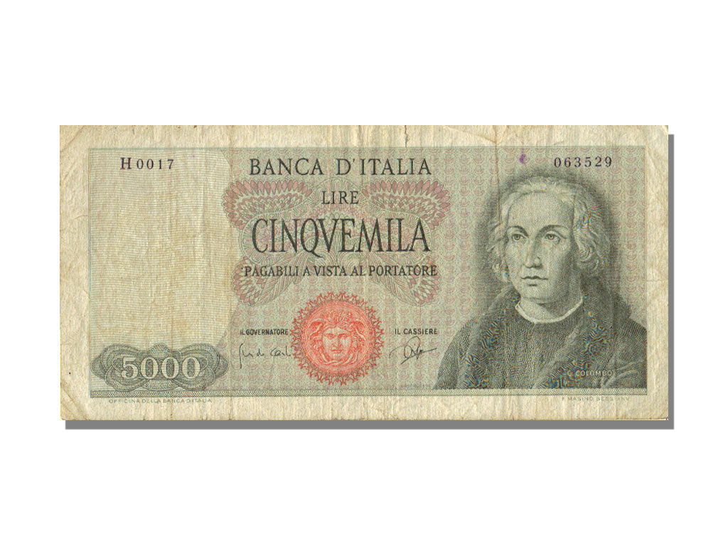 Italy, 5000 Lire, 1964, KM #98a, 1964-09-03, VF(30-35), H 0017