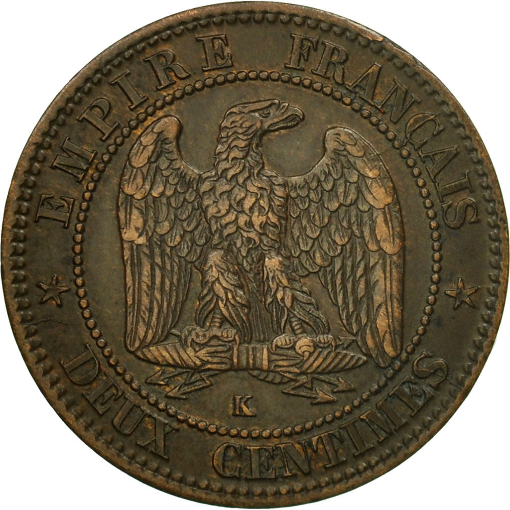 Coin, France, Napoleon III, Napoléon III, 2 Centimes, 1862, Bordeaux