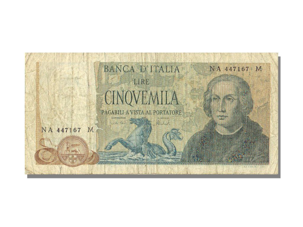 Italy, 5000 Lire, 1973, 1973-04-11, VF(30-35), NA