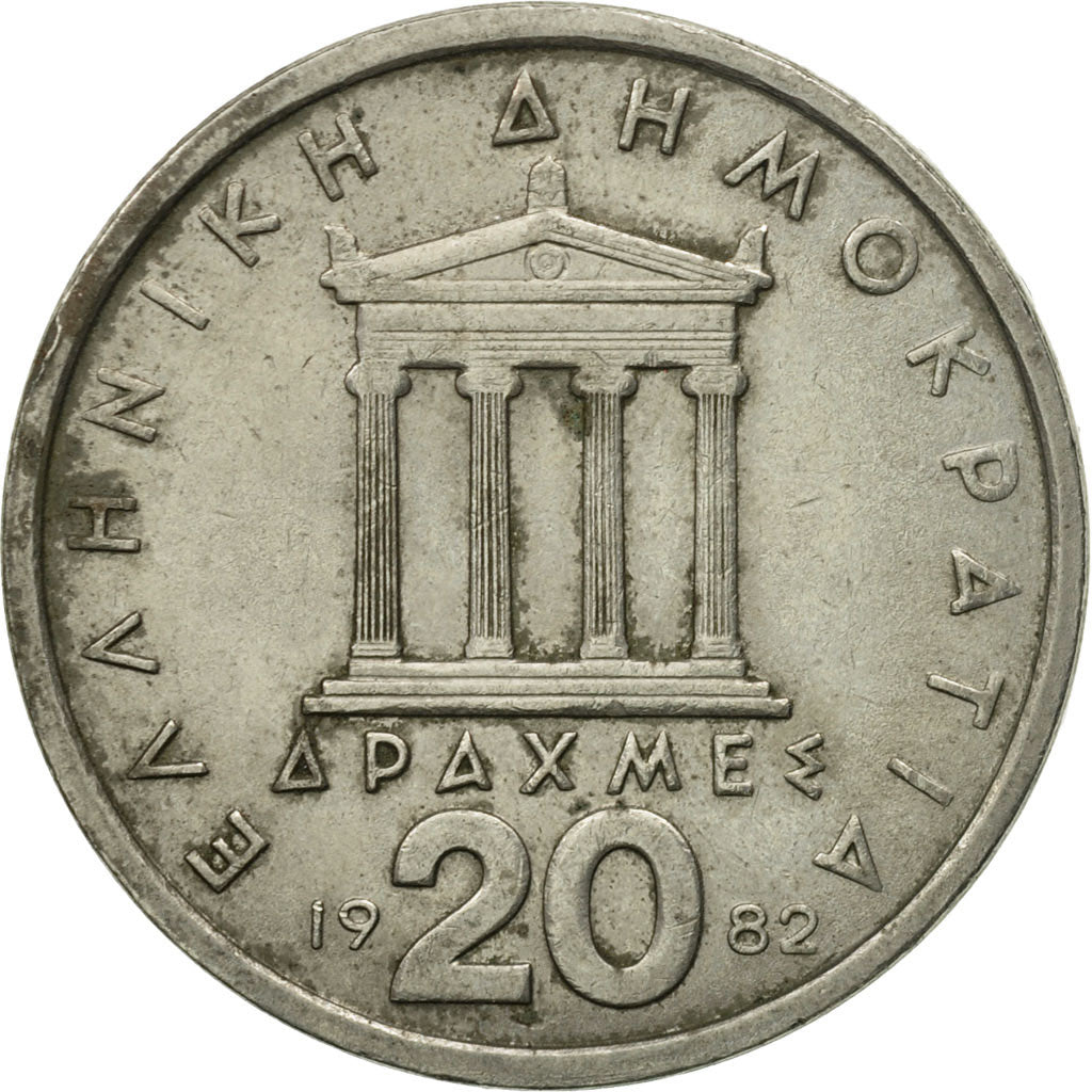 Munten, Griekenland, 20 Drachmes, 1982, FR, Copper-nickel, KM:133
