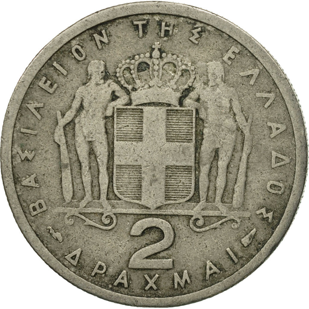 Munten, Griekenland, Paul I, 2 Drachmai, 1954, FR+, Copper-nickel, KM:82