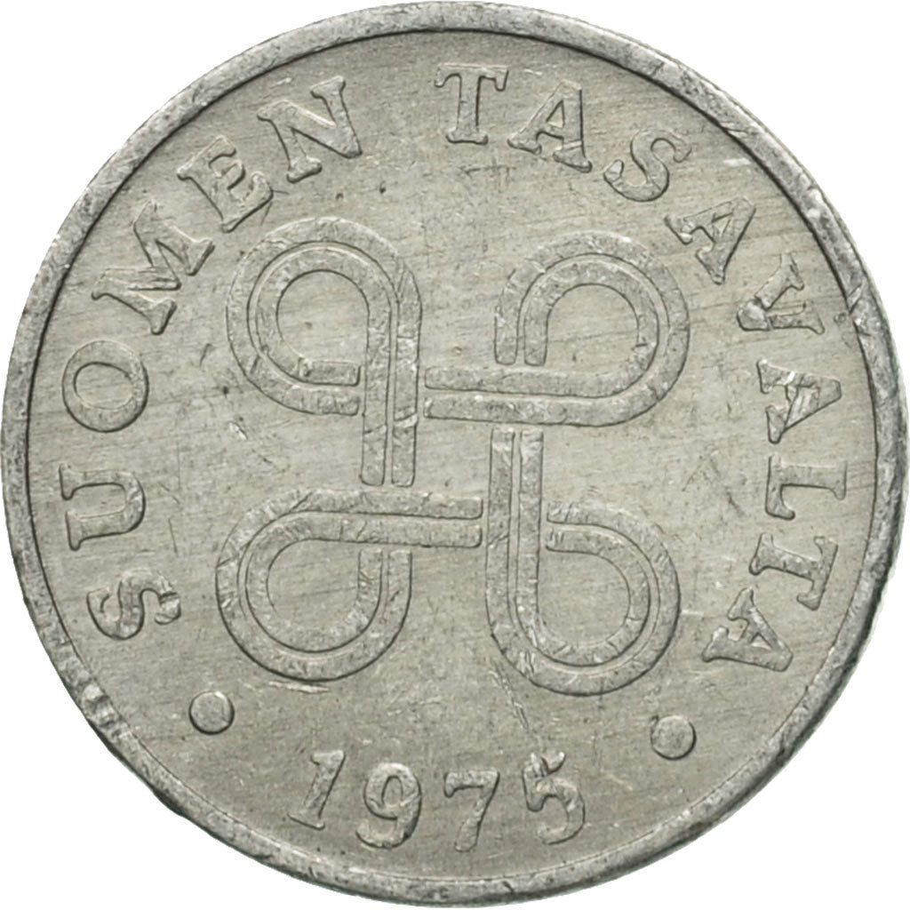 Coin, Finland, Penni, 1975, AU(50-53), Aluminum, KM:44a