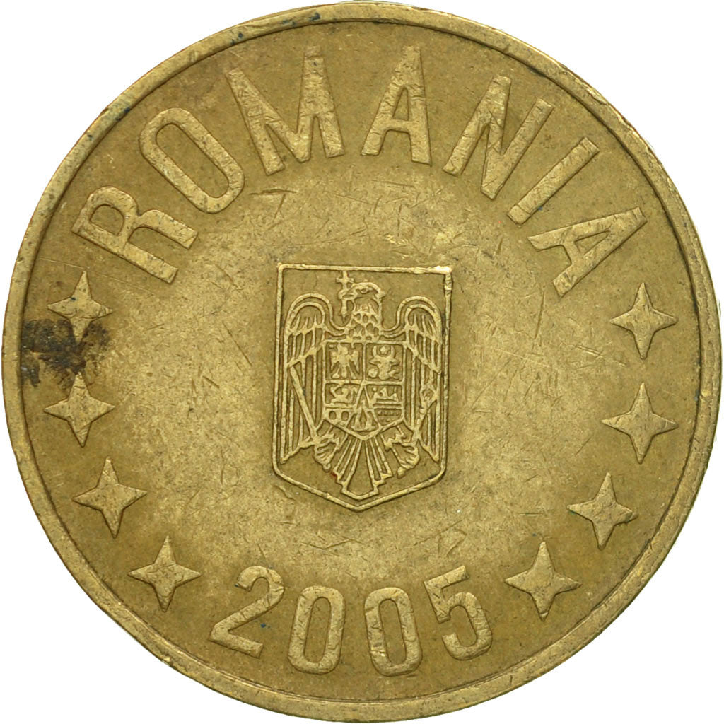 Coin, Romania, 50 Bani, 2005, Bucharest, VF(20-25), Nickel-brass, KM:192
