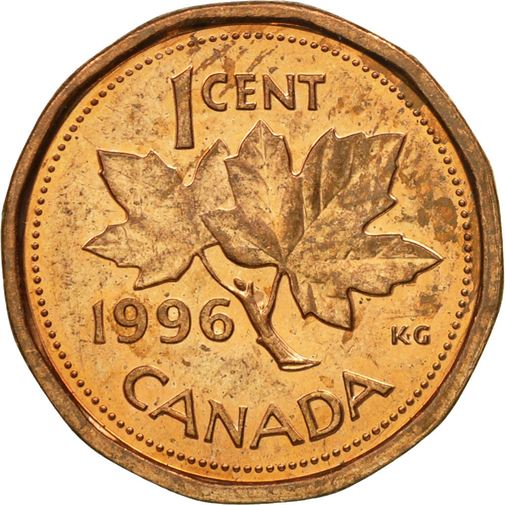 Coin, Canada, Elizabeth II, Cent, 1996, Royal Canadian Mint, Ottawa, EF(40-45)