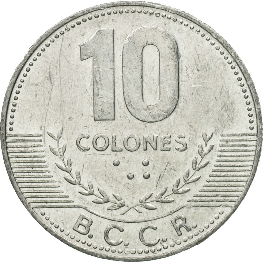 Coin, Costa Rica, 10 Colones, 2005, AU(50-53), Aluminum, KM:228b