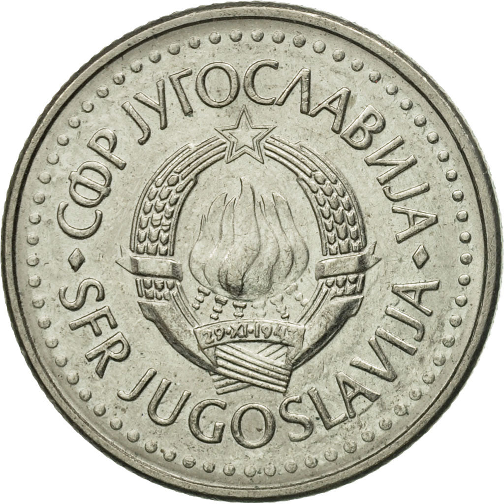 Coin, Yugoslavia, 10 Dinara, 1988, EF(40-45), Copper-nickel, KM:89