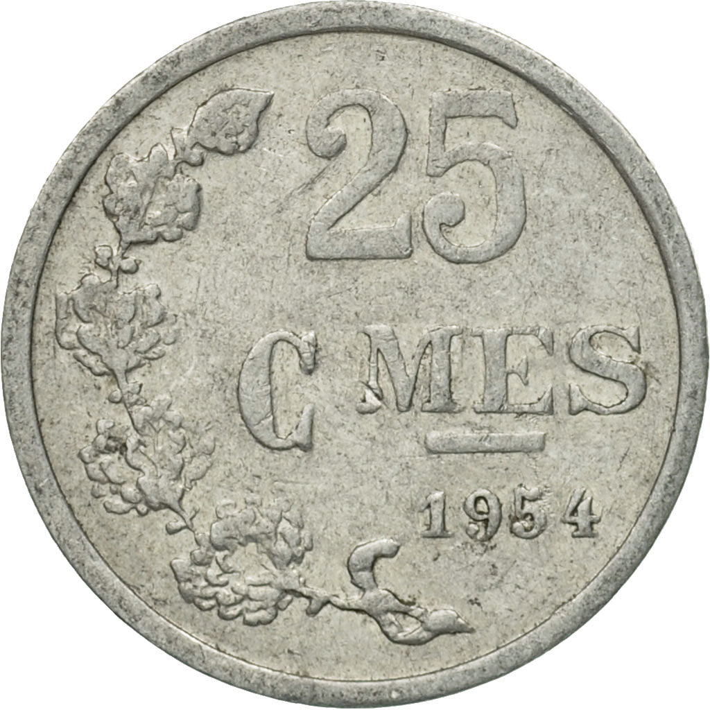 Monnaie, Luxembourg, Jean, 25 Centimes, 1954, TTB+, Aluminium, KM:45a.1