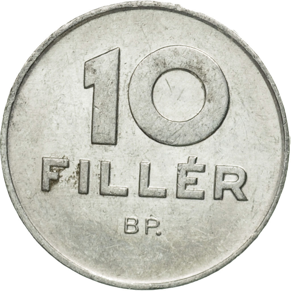 Coin, Hungary, 10 Filler, 1989, Budapest, AU(50-53), Aluminum, KM:572