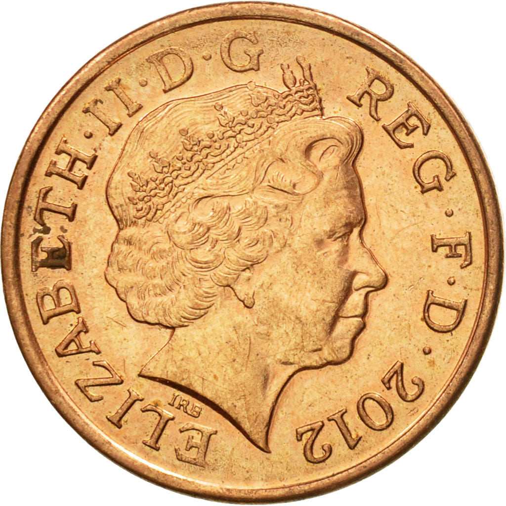 Coin, Great Britain, Elizabeth II, Penny, 2012, EF(40-45), Copper Plated Steel