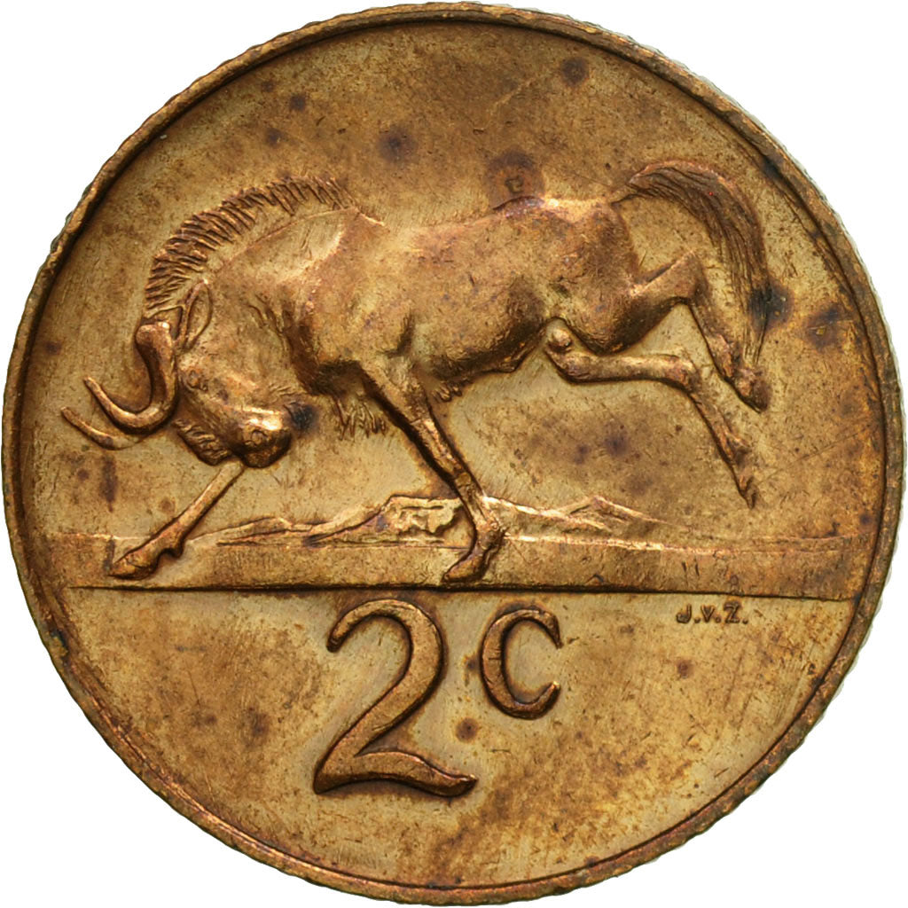 Coin, South Africa, 2 Cents, 1967, VF(30-35), Bronze, KM:66.1
