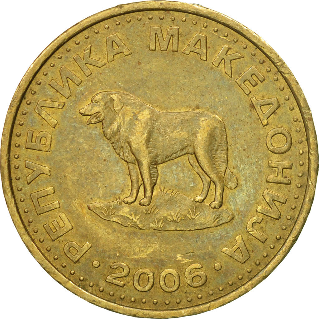 Coin, Macedonia, Denar, 2006, EF(40-45), Brass, KM:2