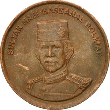 Moneda, BRUNÉI, Sultan Hassanal Bolkiah, Sen, 1994, BC+, Cobre recubierto de