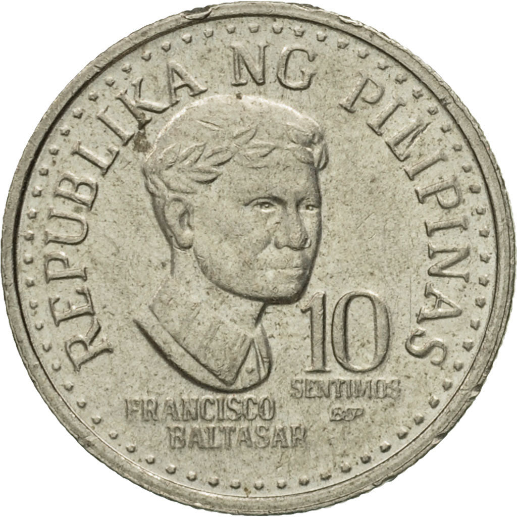Coin, Philippines, 10 Sentimos, 1982, EF(40-45), Copper-nickel, KM:226