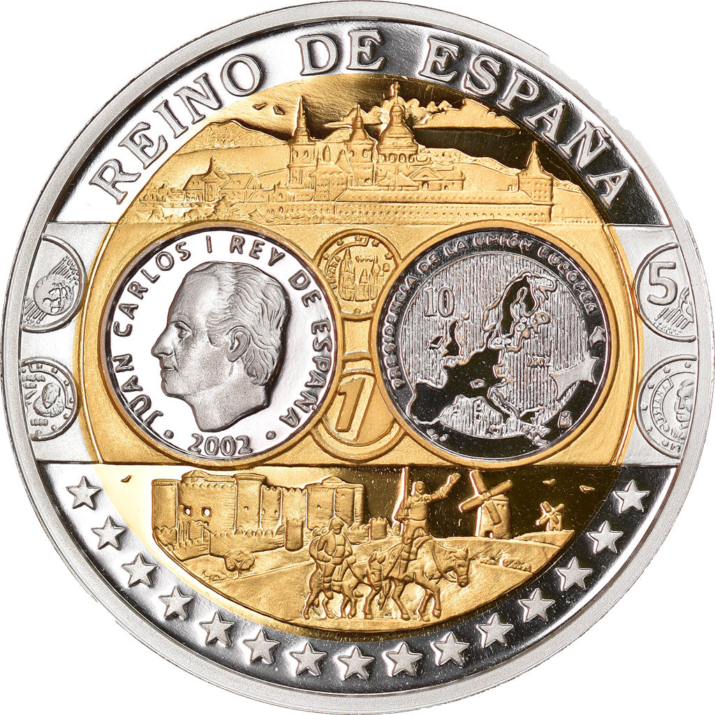 Spagna, medaglia, Euro, Europa, FDC, Argento