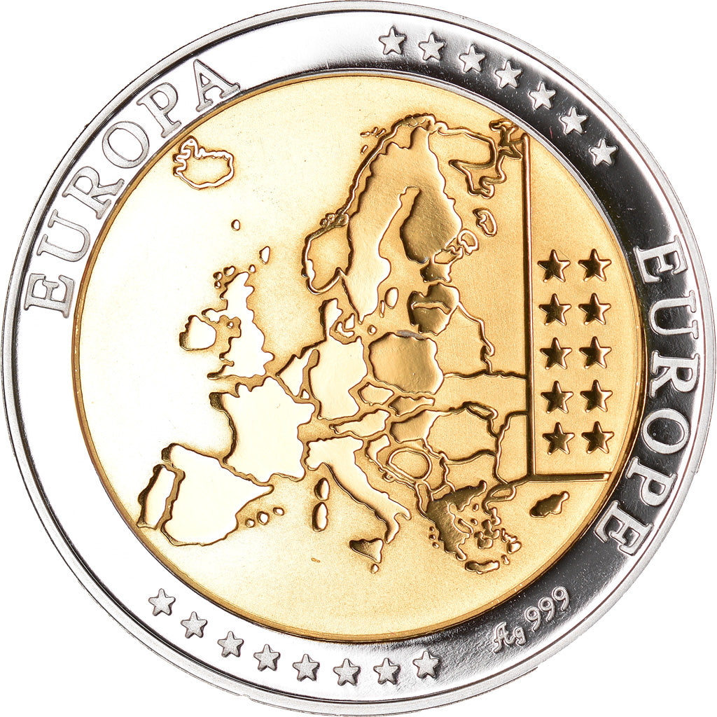 Spagna, medaglia, Euro, Europa, FDC, Argento