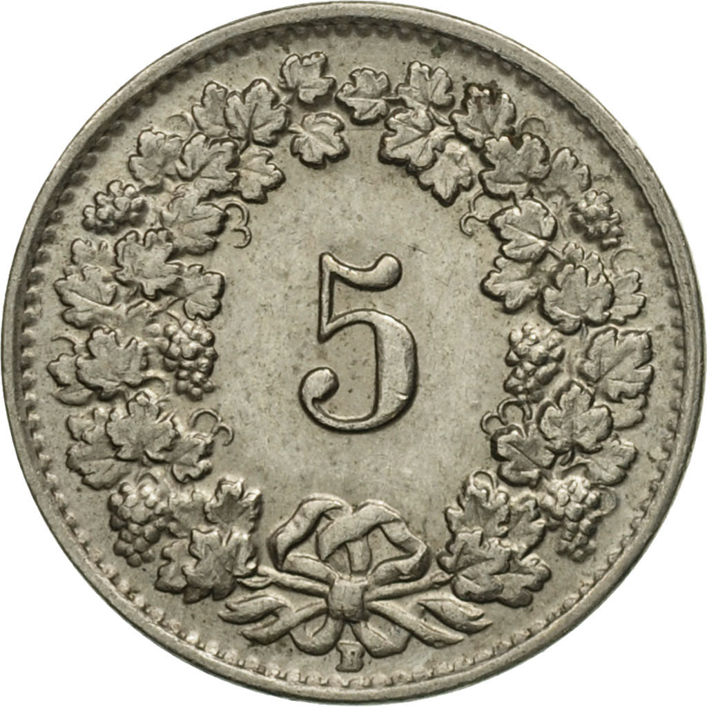 Münze, Schweiz, 5 Rappen, 1949, 1949, SS